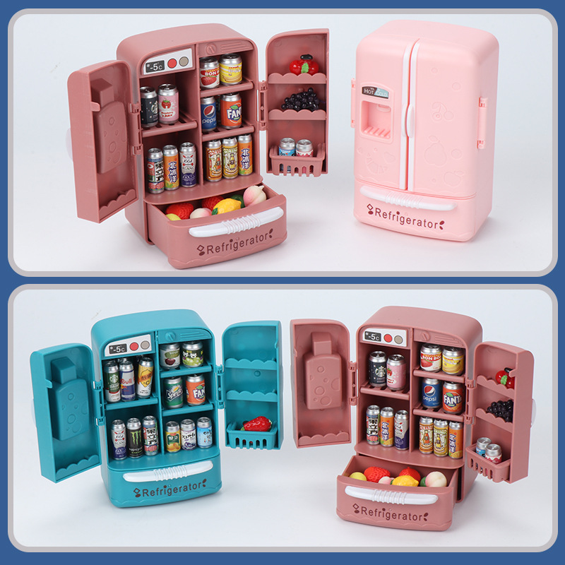 Kitchen Appliances Kids - Cute Simulation Microfilm Furniture Double Door