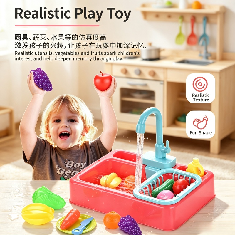 Kitchen Toy Plastic Dish‑Wash  - đánh giá và giá Kitchen Appliances Kids