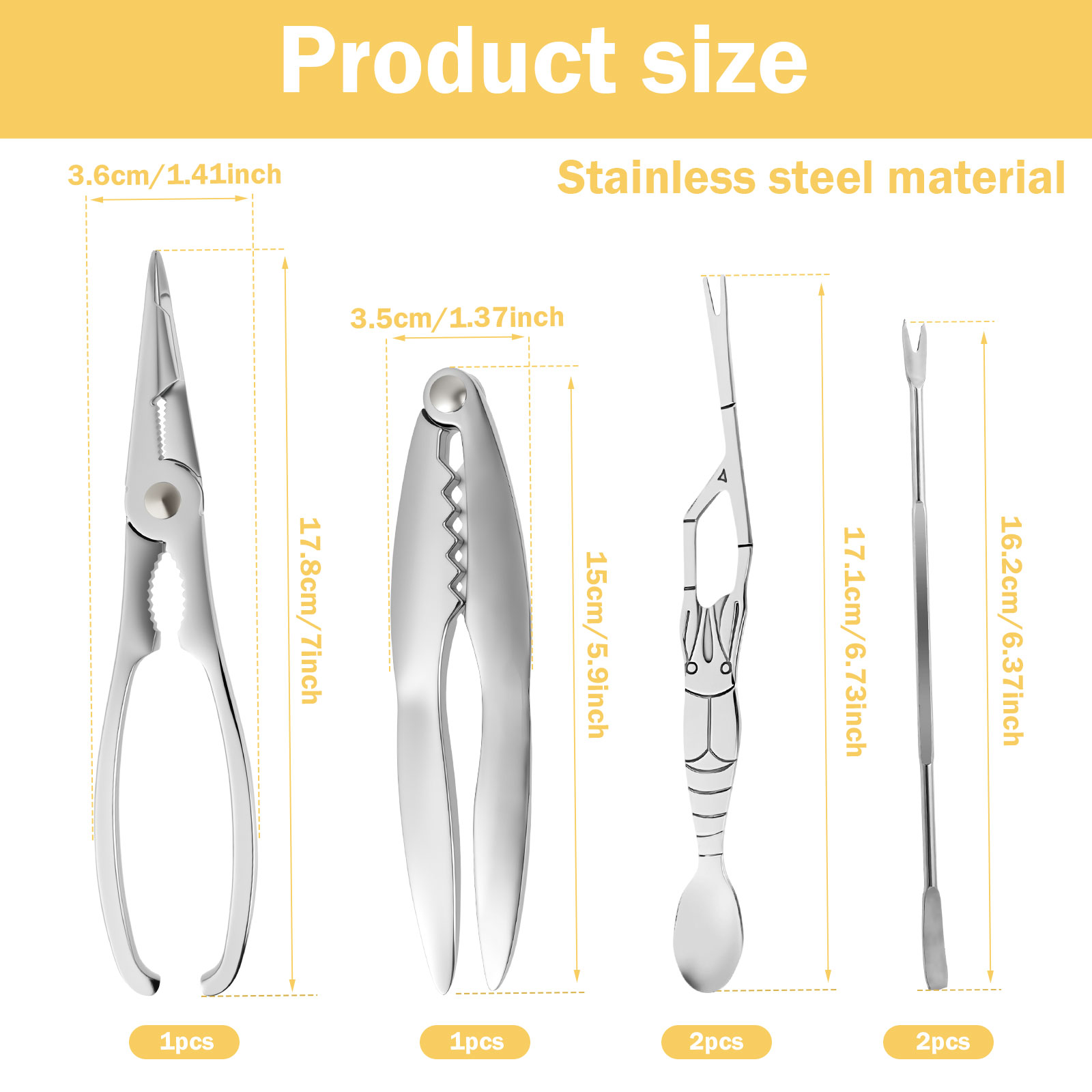 6/9/12Pcs Stainless Steel Seaf - đánh giá và giá Kitchen Appliances Combo