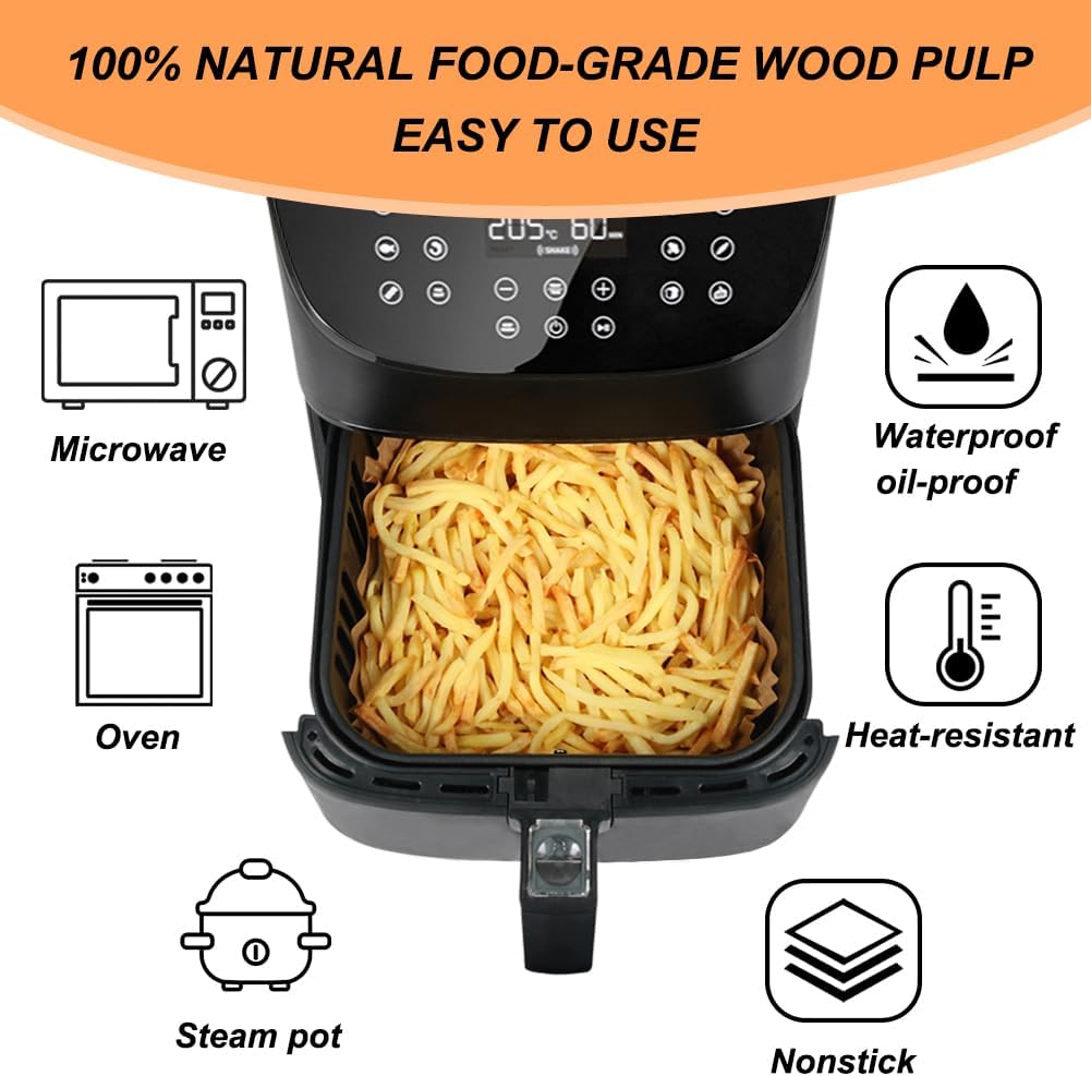 100Pcs 23cm XXL Square Hot Air - đánh giá và giá Air Fryer 5L Digital