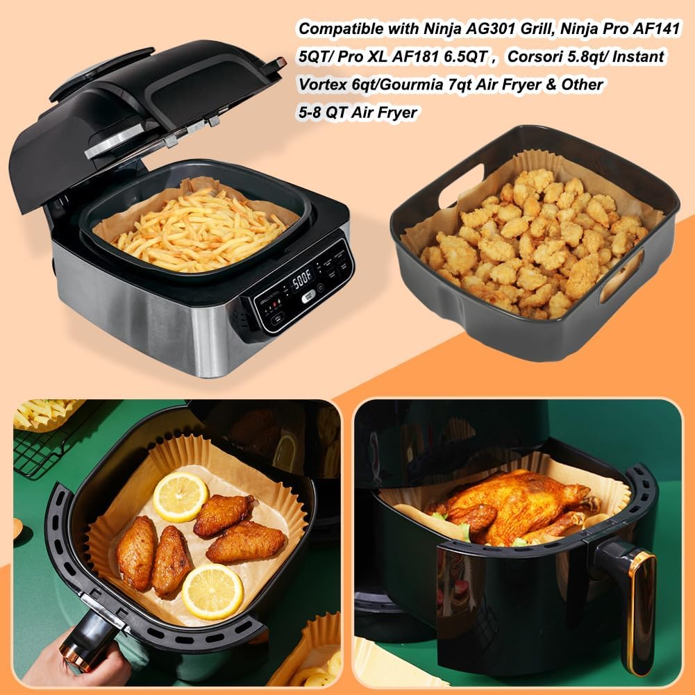 100Pcs 23cm XXL Square Hot Air - đánh giá và giá Air Fryer 5L Digital