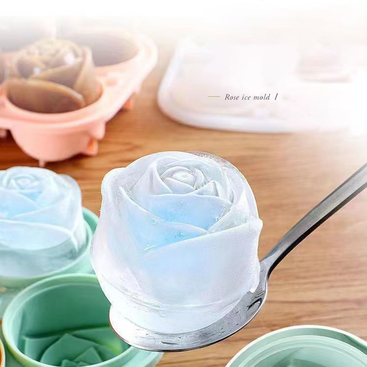 3D Rose Ice Molds 4 Holes Ice  - đánh giá và giá Kitchen Appliances And Utensils