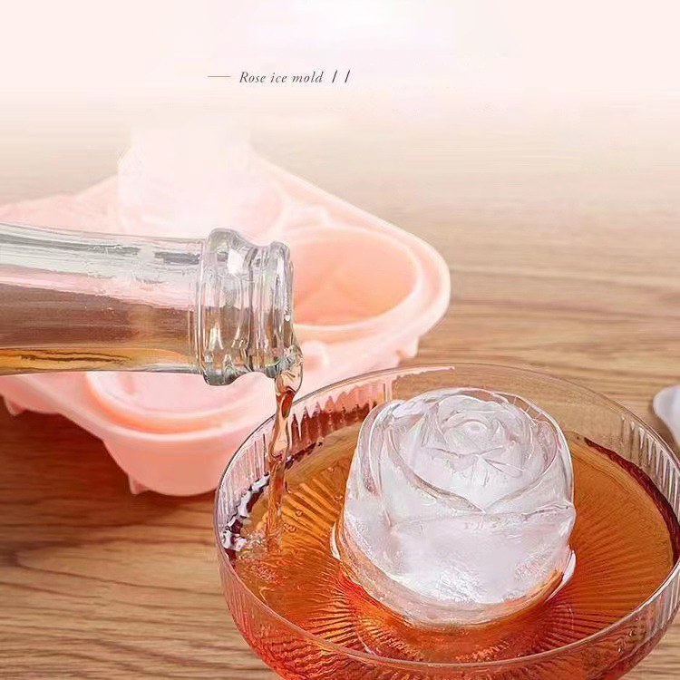 3D Rose Ice Molds 4 Holes Ice  - đánh giá và giá Kitchen Appliances And Utensils