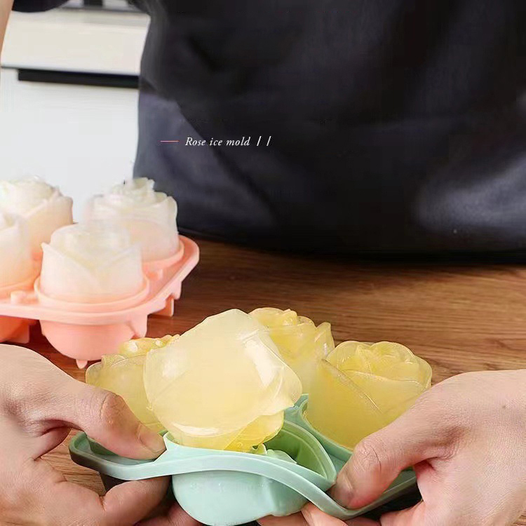 3D Rose Ice Molds 4 Holes Ice  - đánh giá và giá Kitchen Appliances And Utensils