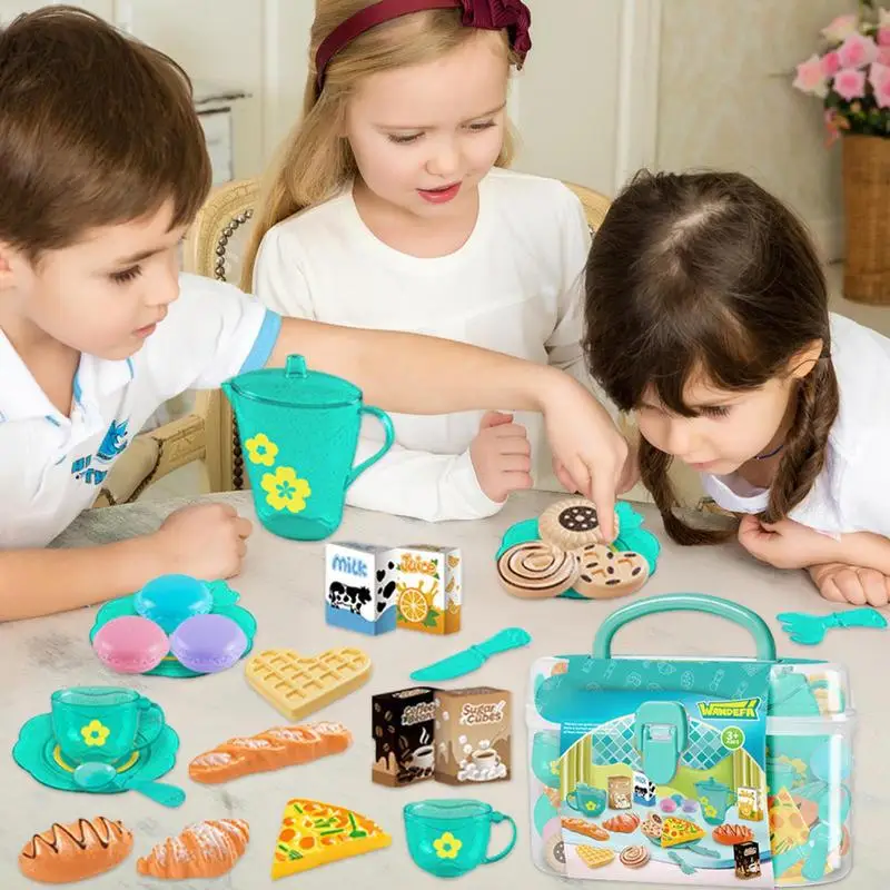Toy Tea Set For Little Girls T - đánh giá và giá Kitchen Appliances Kids