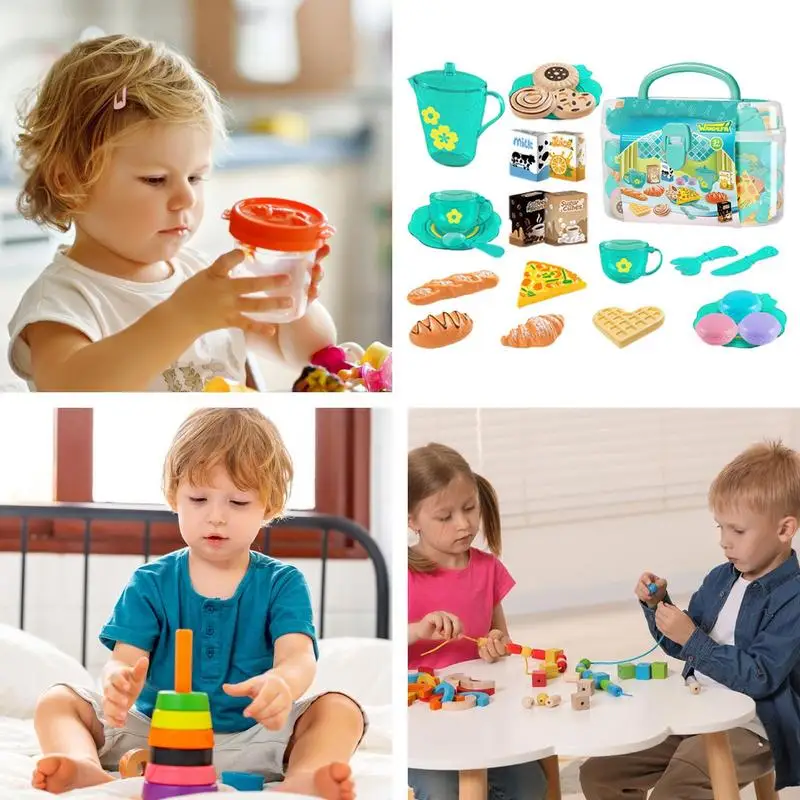 Toy Tea Set For Little Girls T - đánh giá và giá Kitchen Appliances Kids