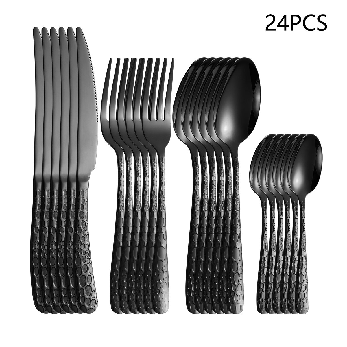 4/6/16/24pcs Black Stainless S - đánh giá và giá Kitchen Appliances Combo